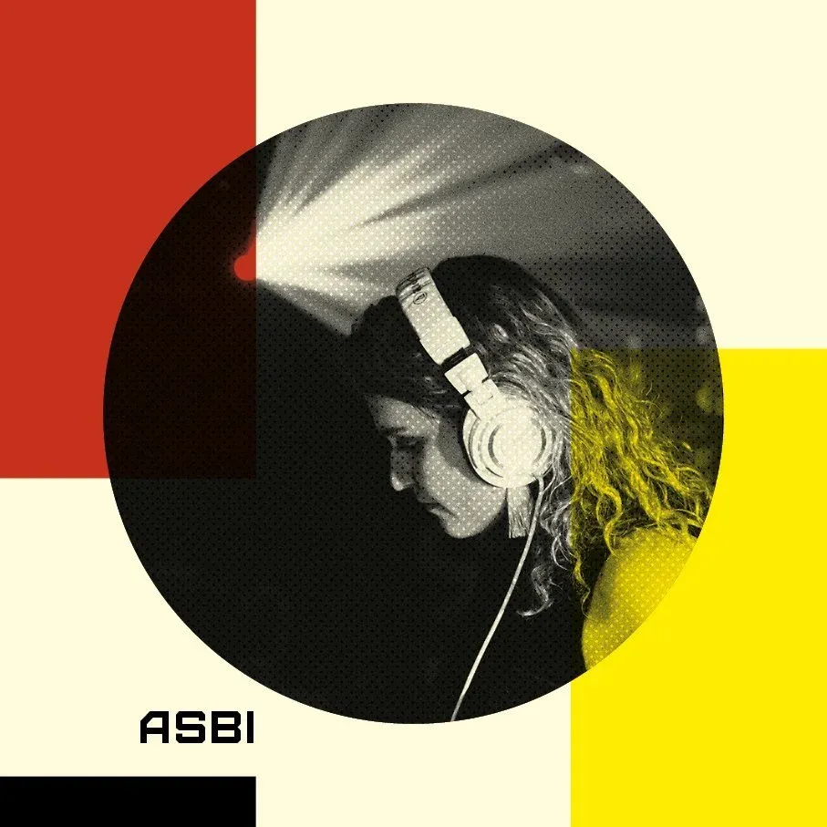 Artist card for ASBI: a DJ in headphones