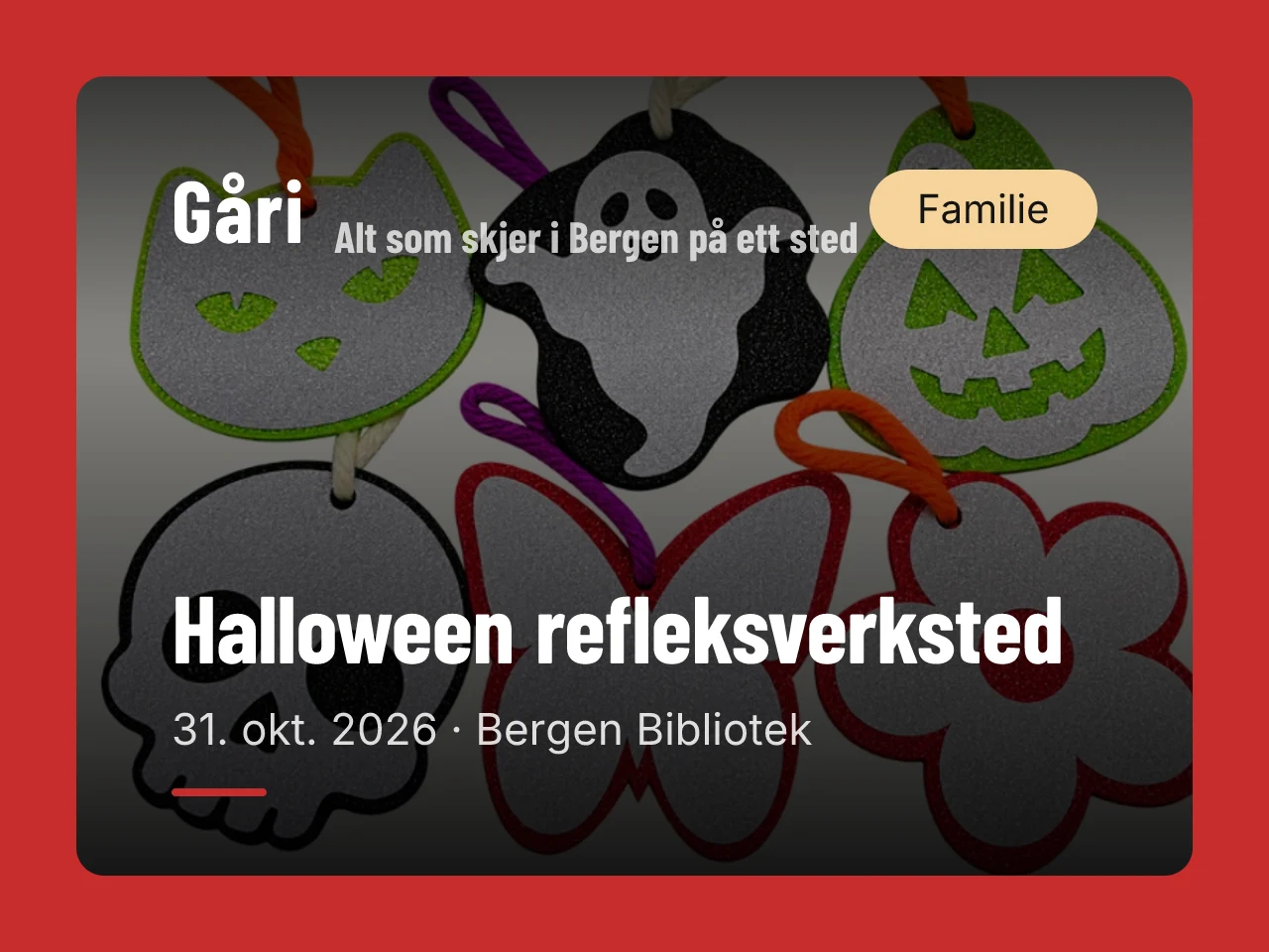Gåri: a Halloween workshop at Bergen Library