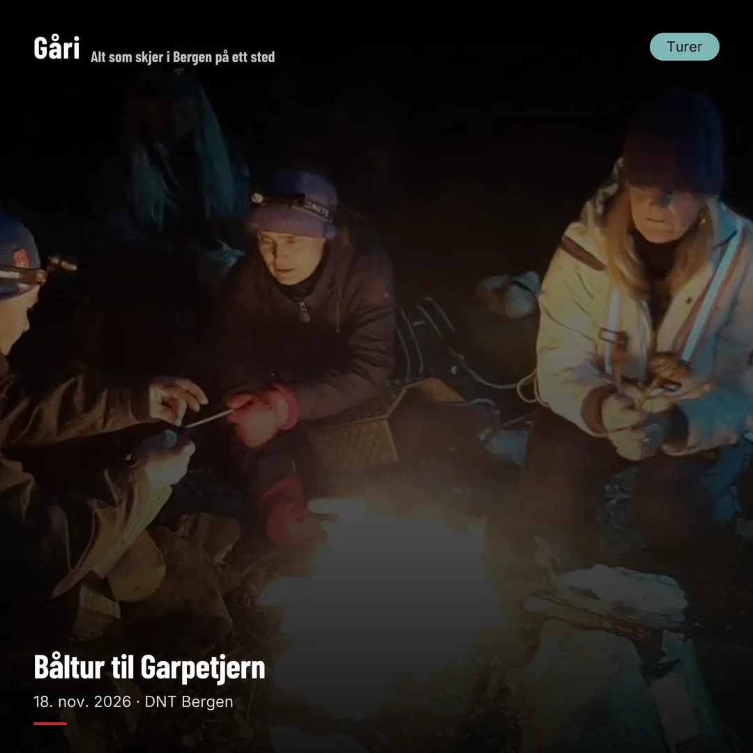 Square sharing image for an evening by a campfire with the Norwegian Trekking Association