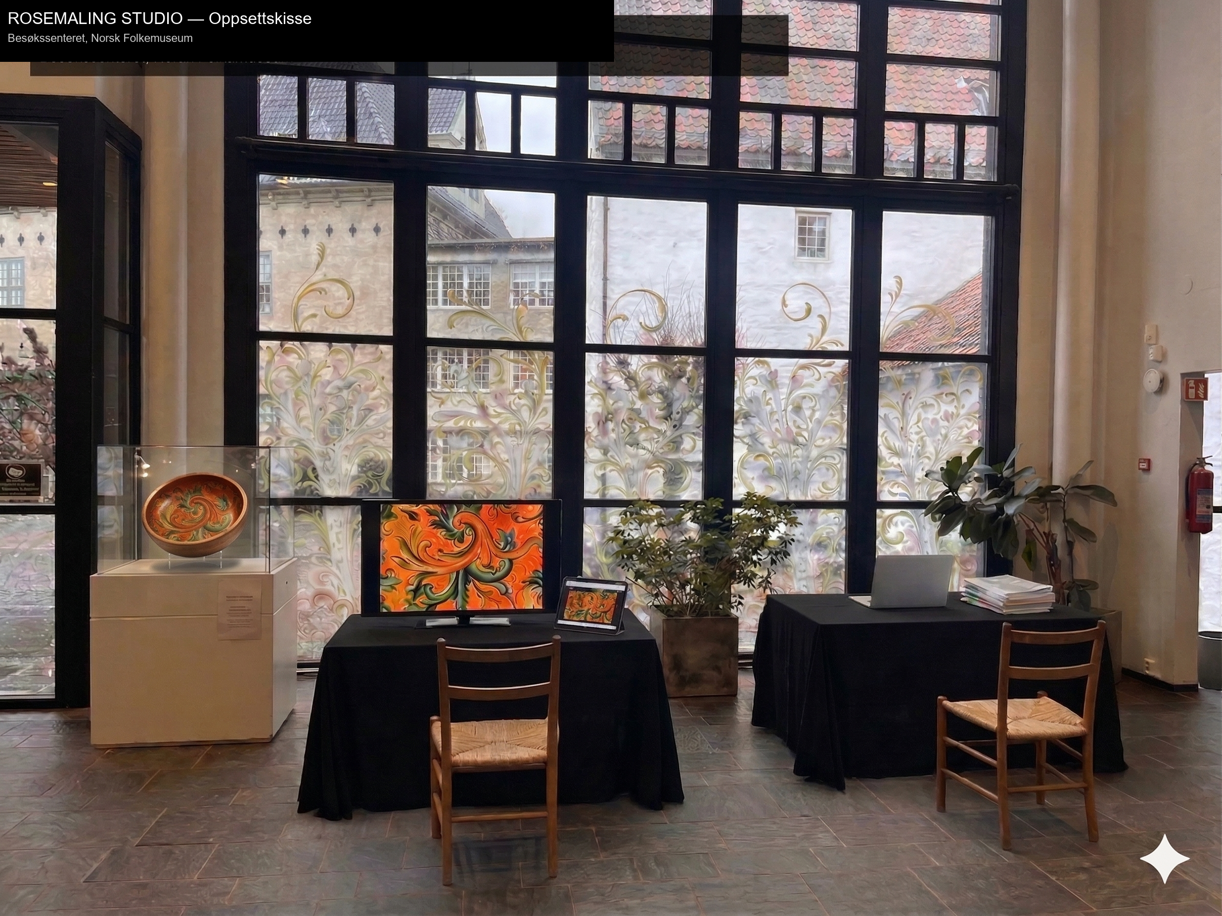 Oppsettskisse — Besøkssenteret, Norsk Folkemuseum